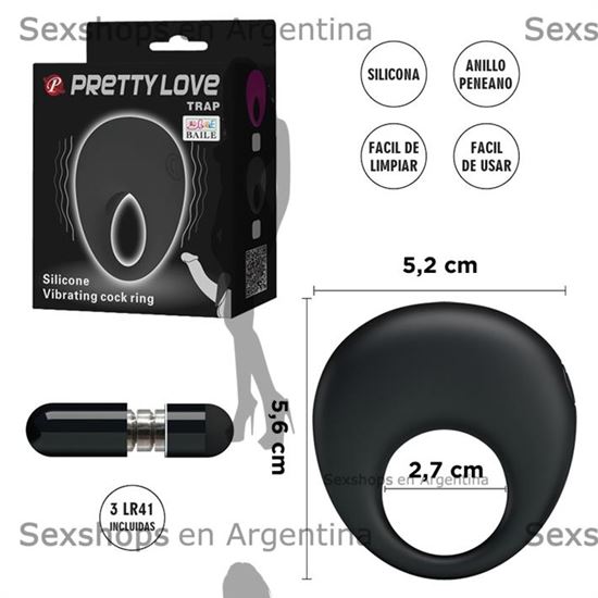 Anillo para retrasar la eyaculacion con 3 modos de vibracion